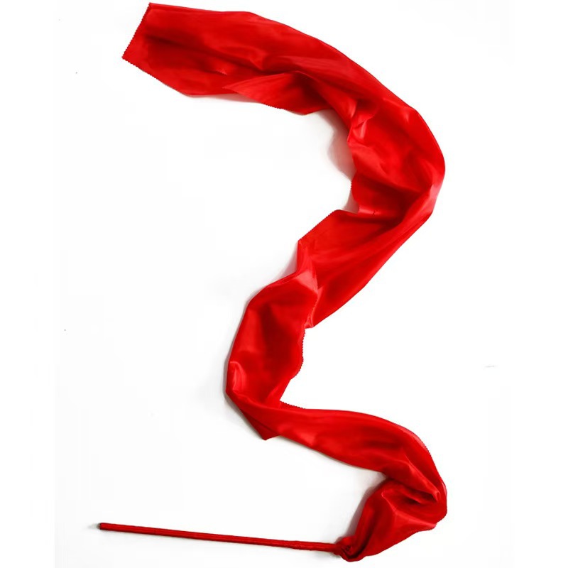 [same low price] new color silk dance with stick color silk square dance fitness adult children performance yangko ribbon