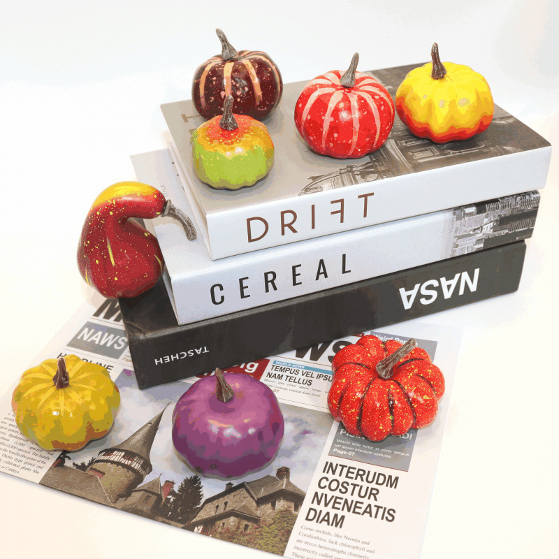 Кросс-бордерные искусственные тыквенные украшения для сбора урожая на День благодарения из пенопласта для ресторанов и окон