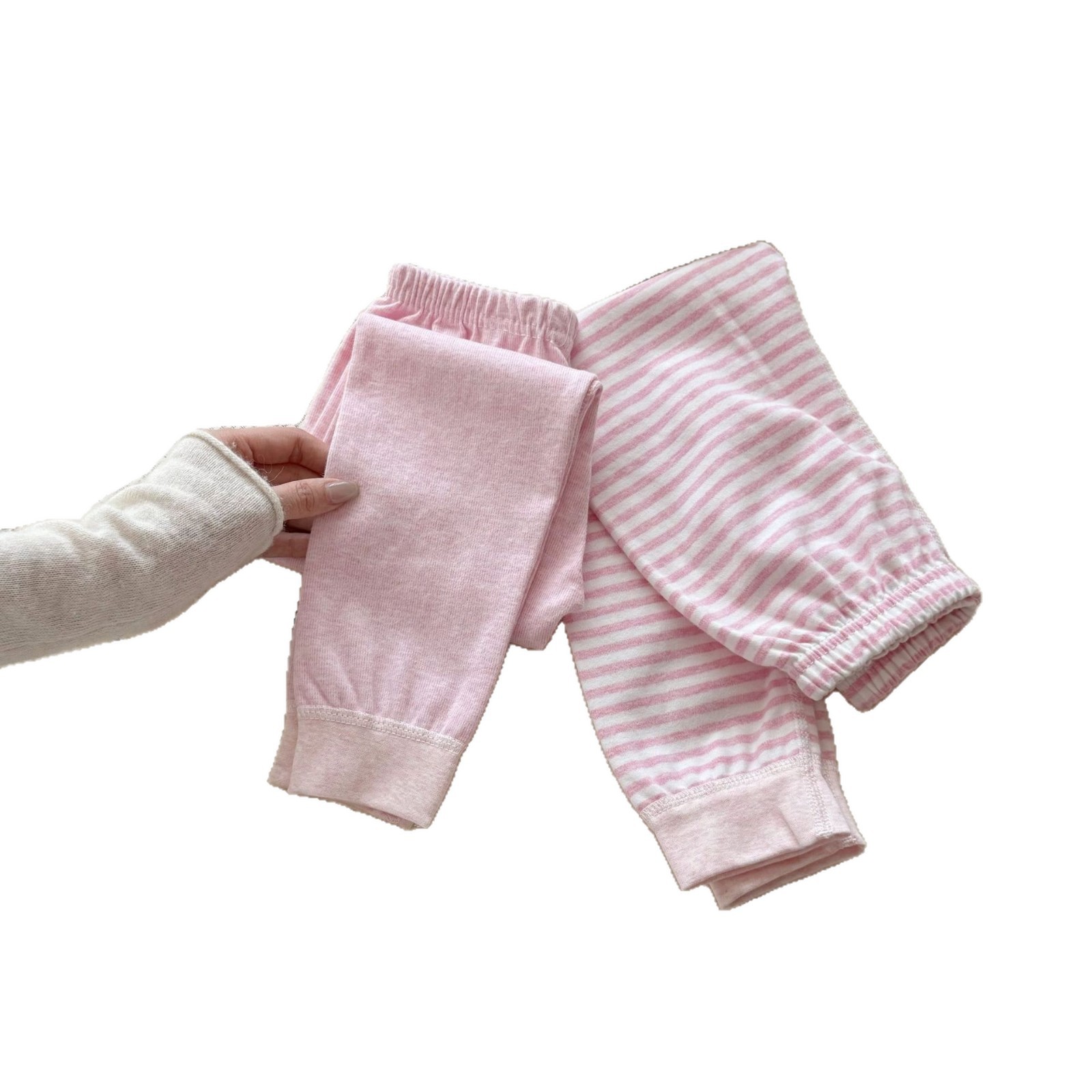 Children's Pajamas, Baby Spring & Fall Home Pants, Boys' Pure Cotton Breathable Pants, Girls' Two-Pack, Medium and Large Kidsren's Leggings