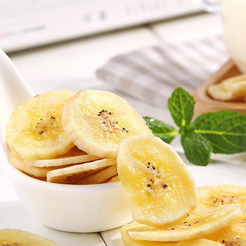 Herbal banana crisps 75g box gauge 30 packaging entrance crispy office leisure greedy dried fruit candied fruit