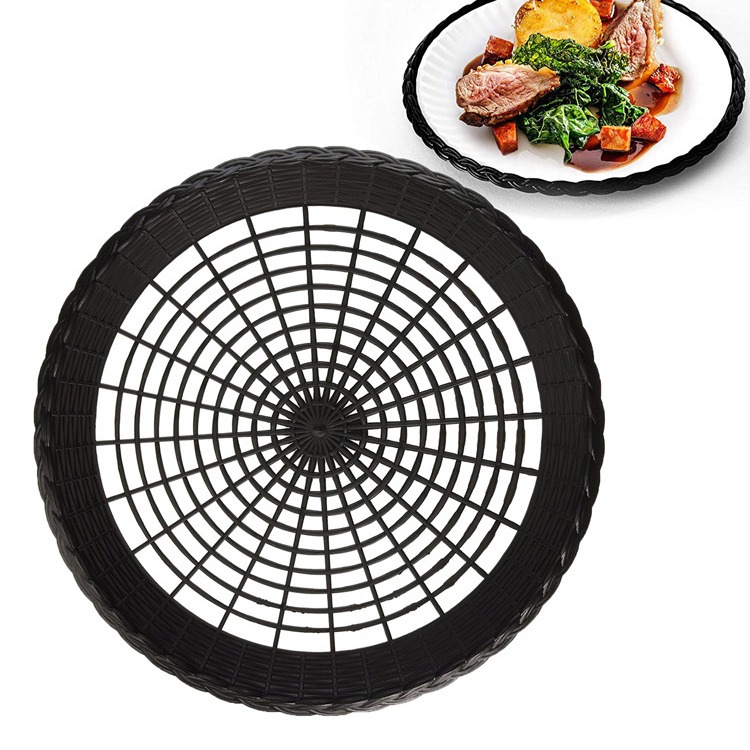 Хорошо продающийся одноразовый бумажный поднос, пластиковый пикниковый поднос, перекрестная пластиковая тарелка, 9-дюймовый поднос для барбекю