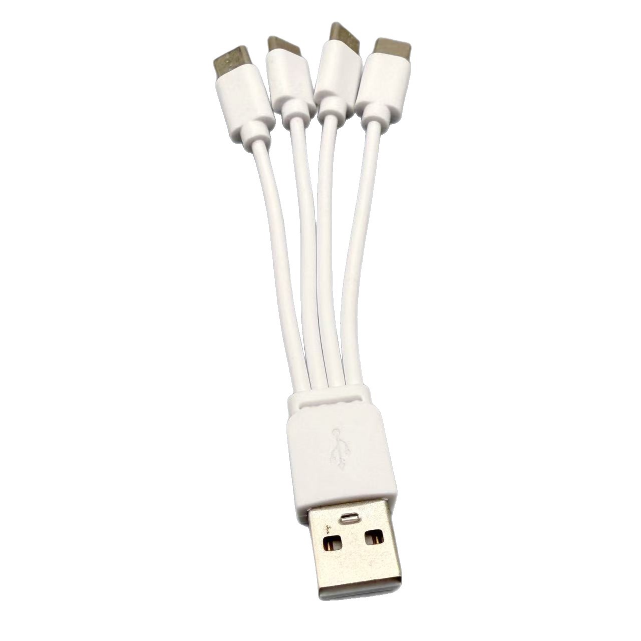 Pvc Battery One-To-Four Charging Cable USB to 4 Type-C12Cm20Cm Fast Charging Cable Short Data Cable