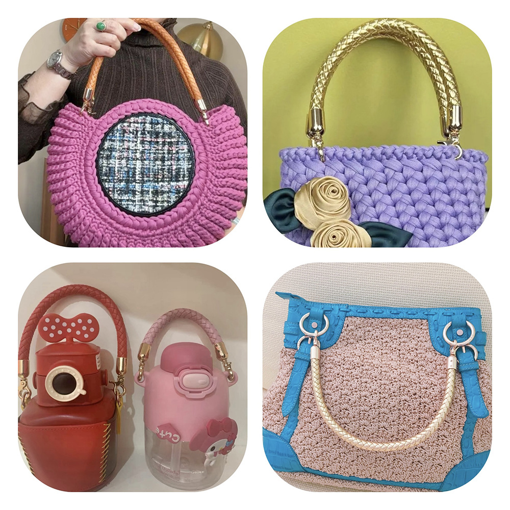 Fashion high-end bag accessories PU leather woven handbag women's bag replaceable bag with shoulder strap DIY hand-held Wholesale