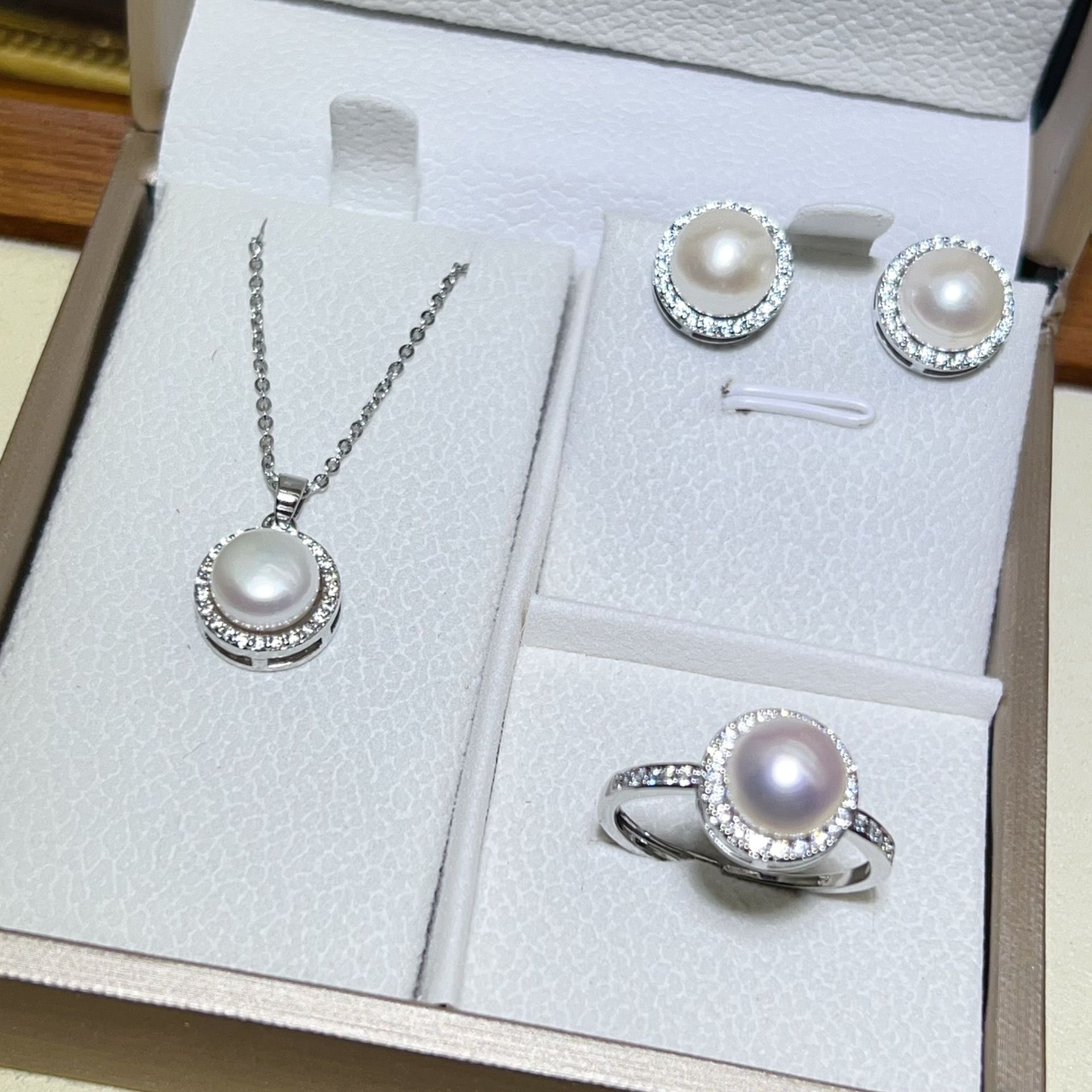 Серьги из серебряной иглы S925, ожерелье из пресноводного жемчуга, женская легкая роскошь, цепочка для шеи, подарок для подруги