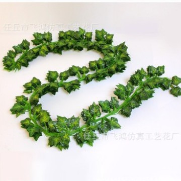 Искусственный виноградный лист из симулированного ротанга, пластиковый цветок, украшение для потолка