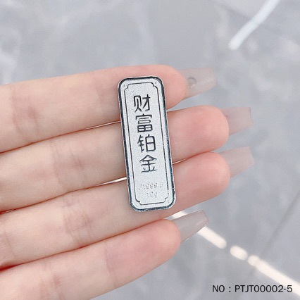 Platinum Gold Bar Pt999.5 Platinum Wealth Gold Bar 10g Solid Platinum Gold Bar (with Acrylic Box)