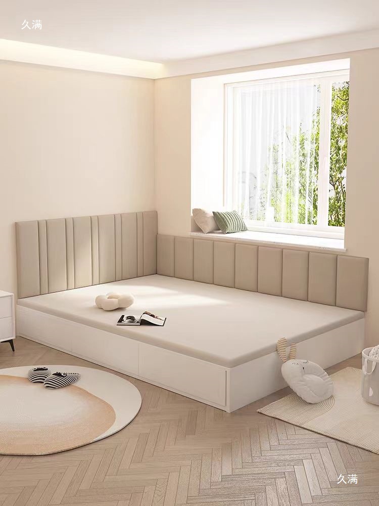 Tatami Bedside Soft Cushion 2025 New Self-Adhesive Wall Anti-Collision Kidsren's Kang Surround Bed Headboard