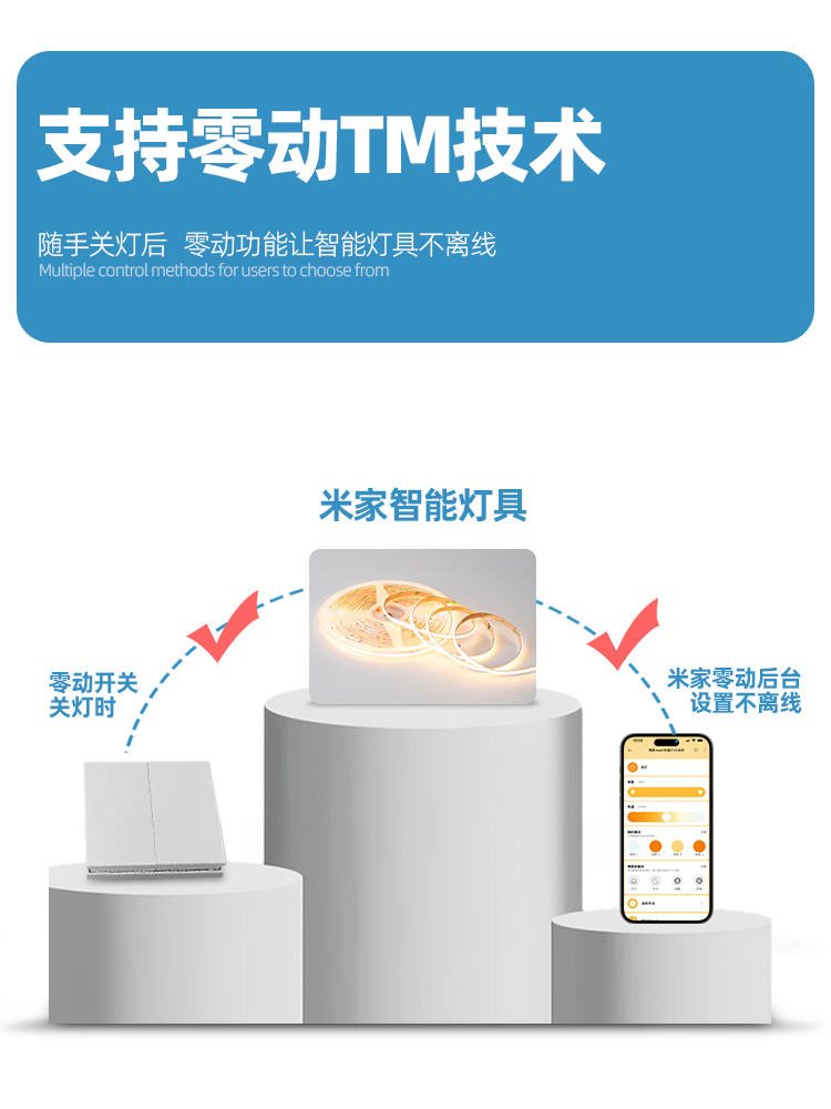 Already Connected to Mijia App Smart Light Strip Integrated Power Supply Drive Transformer 24V Low Voltage Three-Color Voice Remote Control