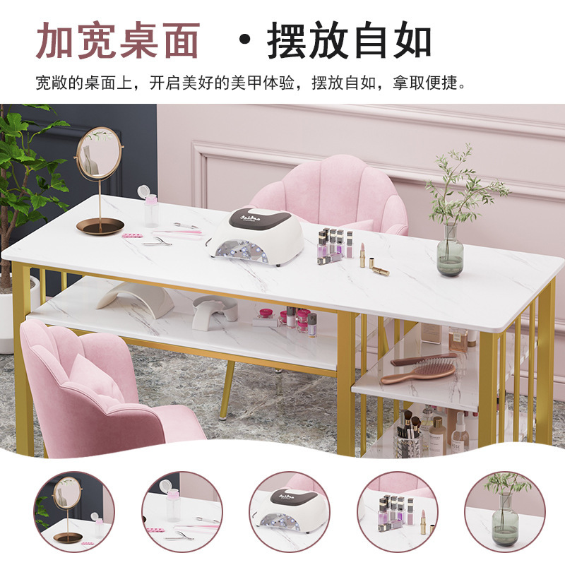 Manicure Table Salon Furniture Table and Chair Set Simple Economical Manicure Shop Table Japanese Single Double Nail Table