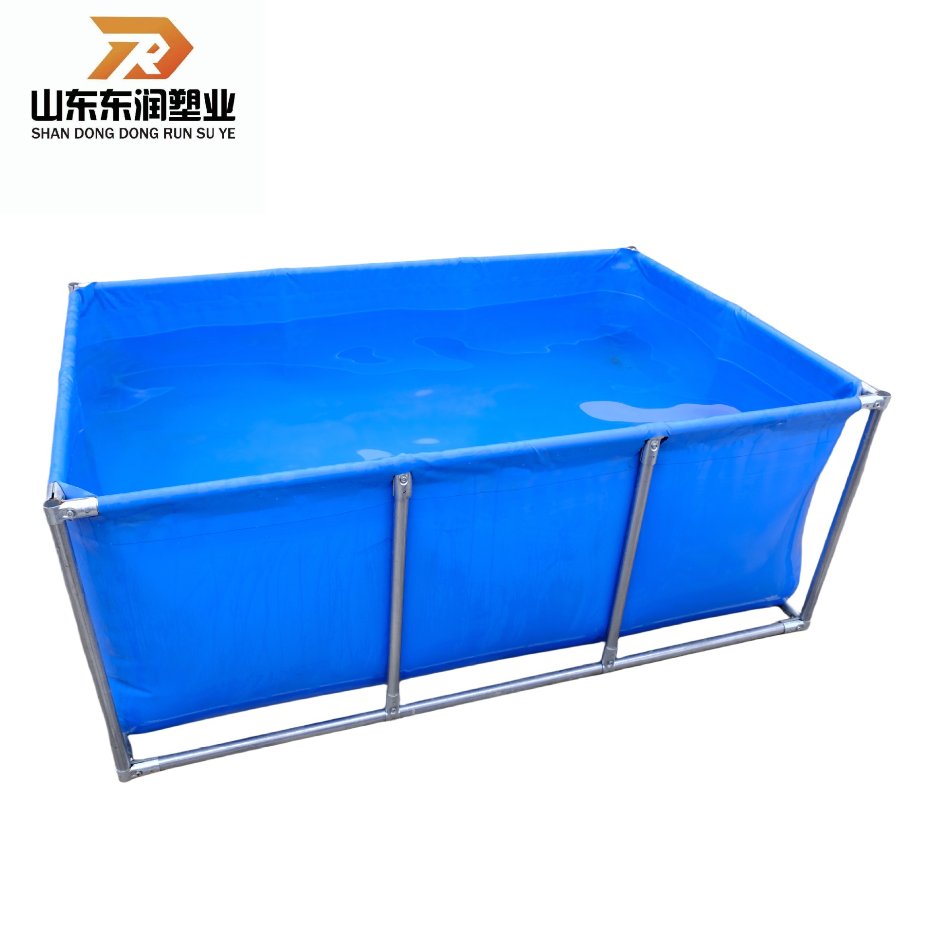 Koi Breeding Fish Pond Thickened Galvanized Pipe Bracket Outdoor Mobile Large-Capacity Foldable Square Pond