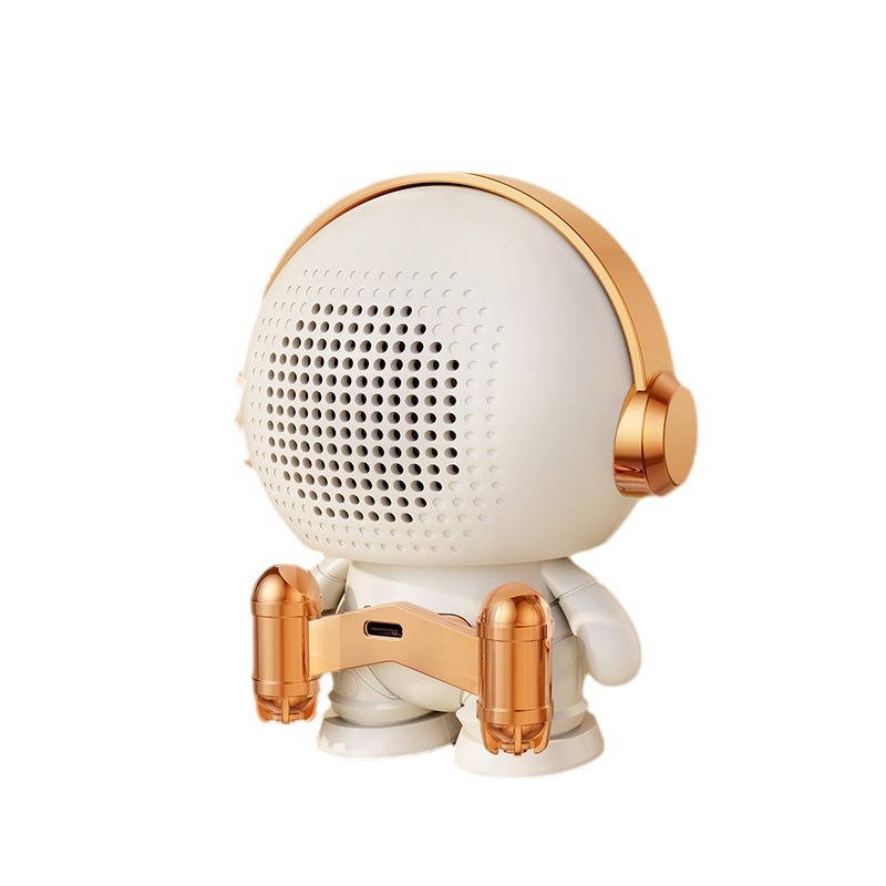 new spaceman astronaut wireless bluetooth speaker tws couplet desktop colorful light subwoofer outdoor speaker
