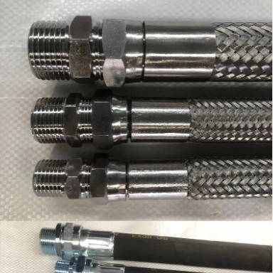 304/316 Stainless Steel Explosion-Proof Flexible Connecting Pipe Metal Steel Braided Mesh Explosion-Proof Flexible Pipe Bng Explosion-Proof Threading Pipe