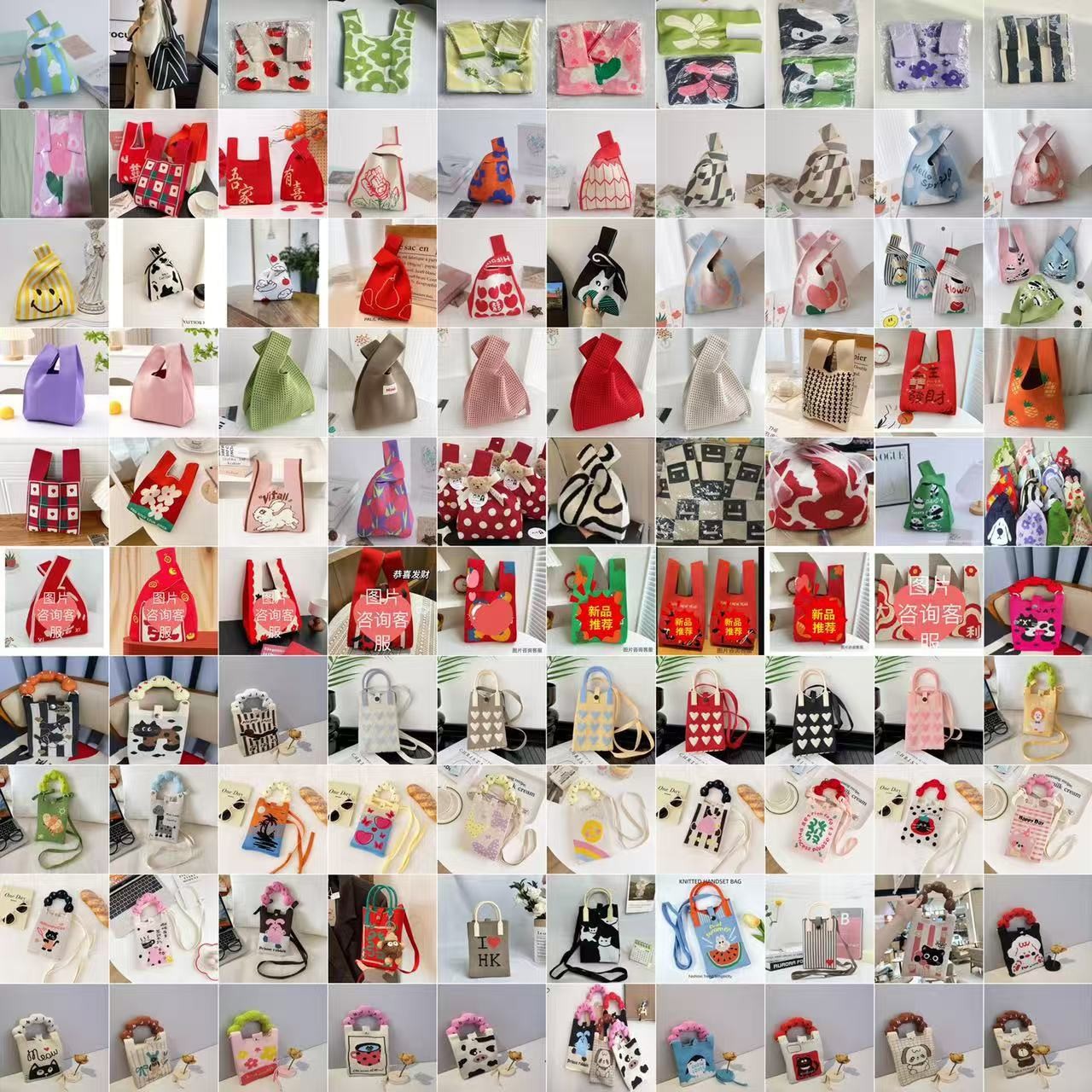 Thickened Knitted Bag, Handbag, Knitted Gift Bag, Knitted Bucket Bag, Gift Bag