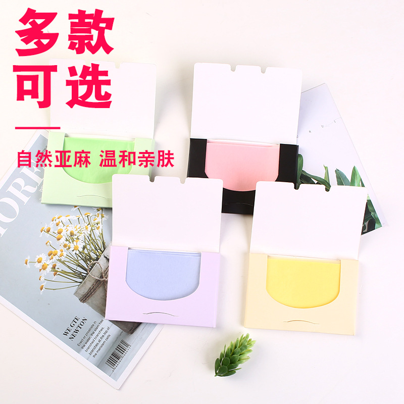 Beizi oil-absorbing paper 100 pieces of summer facial cleaning facial oil-absorbing paper linen oil-removing makeup tools in stock