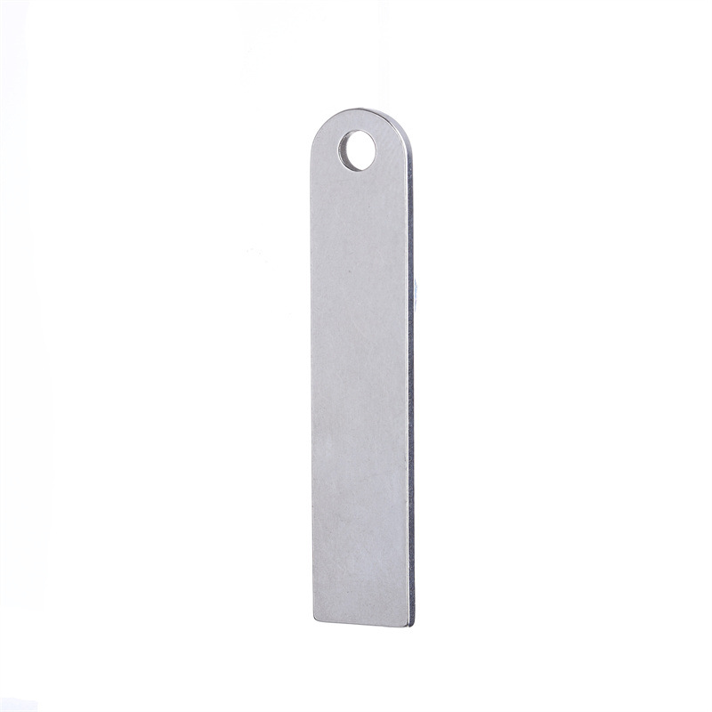 Stainless Steel Laser Blank Material Pendant Titanium Steel Number Plate Accessories Anti-Losing Card Keychain Accessories Slipping Label