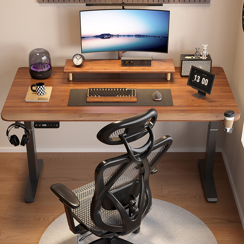 Solid Wood Electric Lift Table Smart Computer Table Home Office Desk E-Sports Table Liftable Table Leg Workbench