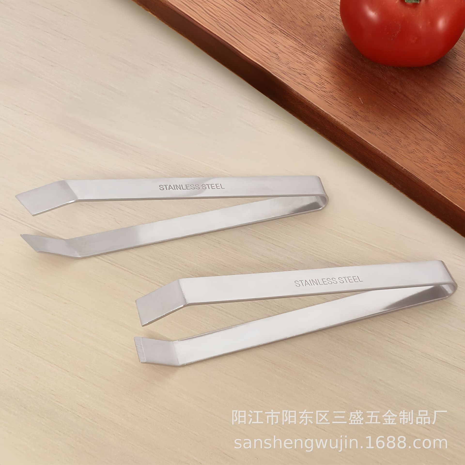 Garlic clip stainless steel plucker goose feather tweezers pig hair clip stainless steel fishbone clip plucking clip factory direct supply