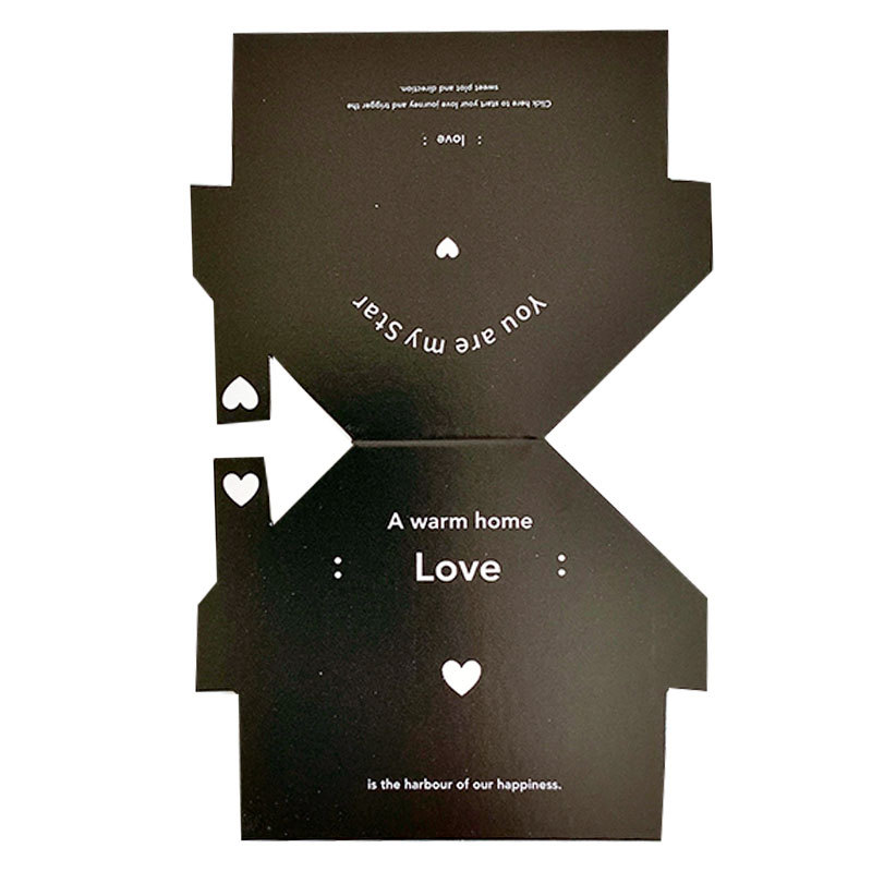 Original small house 7CM card head high color value cute card head out of card packaging gift packaging folding card decoration