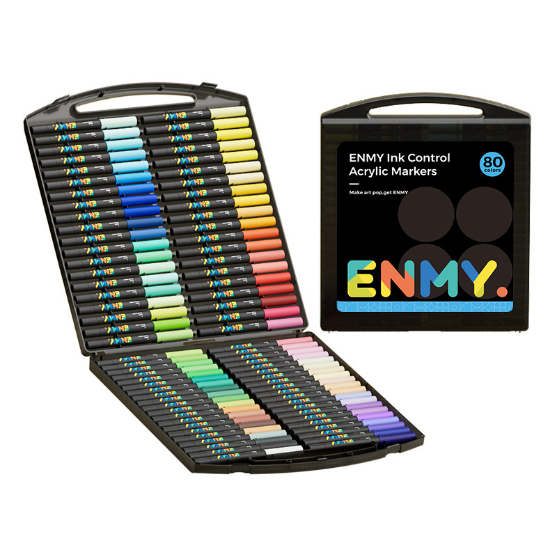 Agent Exclusive Enmy Little Black Box Marker English Version Direct Liquid Acrylic Marker Professional Edition Brush