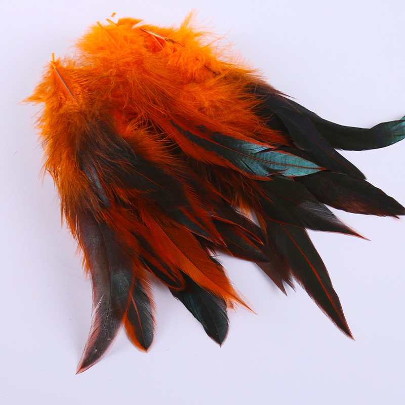 Factory direct diy accessories feather 5-6 purple swimming color chicken feather craft decoration clothing accessories ornaments