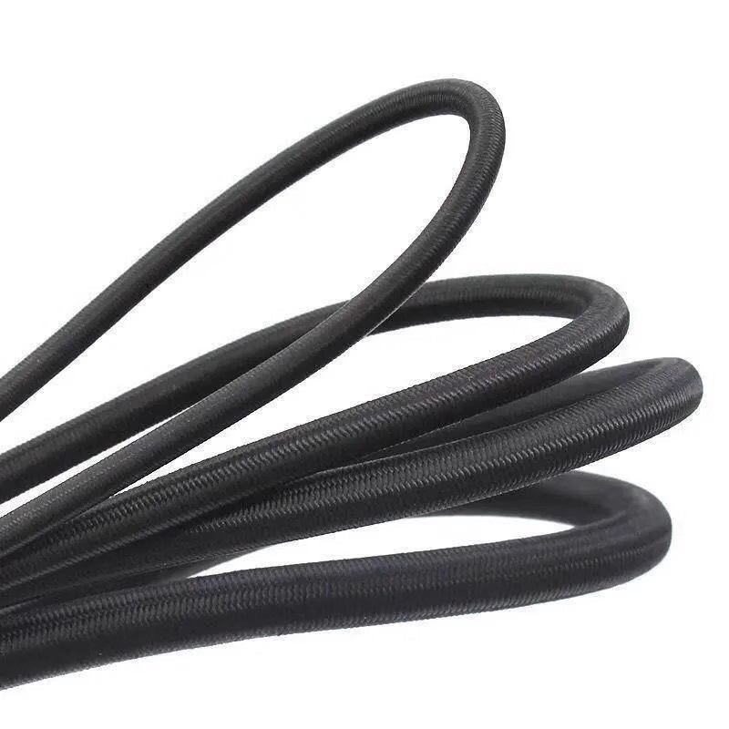 Tennis fitness ball rubber band line high elastic rope throw ball spare line lengthened Black round elastic band rubber band rope