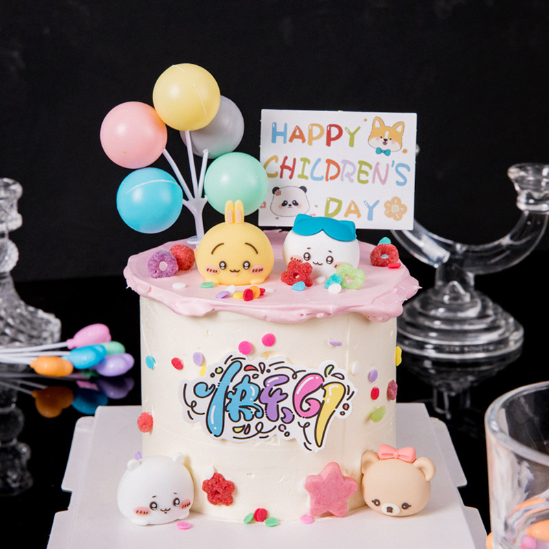 Children's Day Cake Decoration Cartoon Soft Plastic Usachi Giy Small Eight Ornaments Happy Children's Day Flag