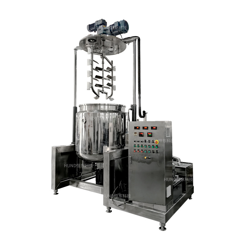 Lifting Electric Heating Two-Way Stirring Emulsification Tank High Shear Emulsification Stirring Tank Cosmetics Daily Chemical Reaction Stirring Barrel