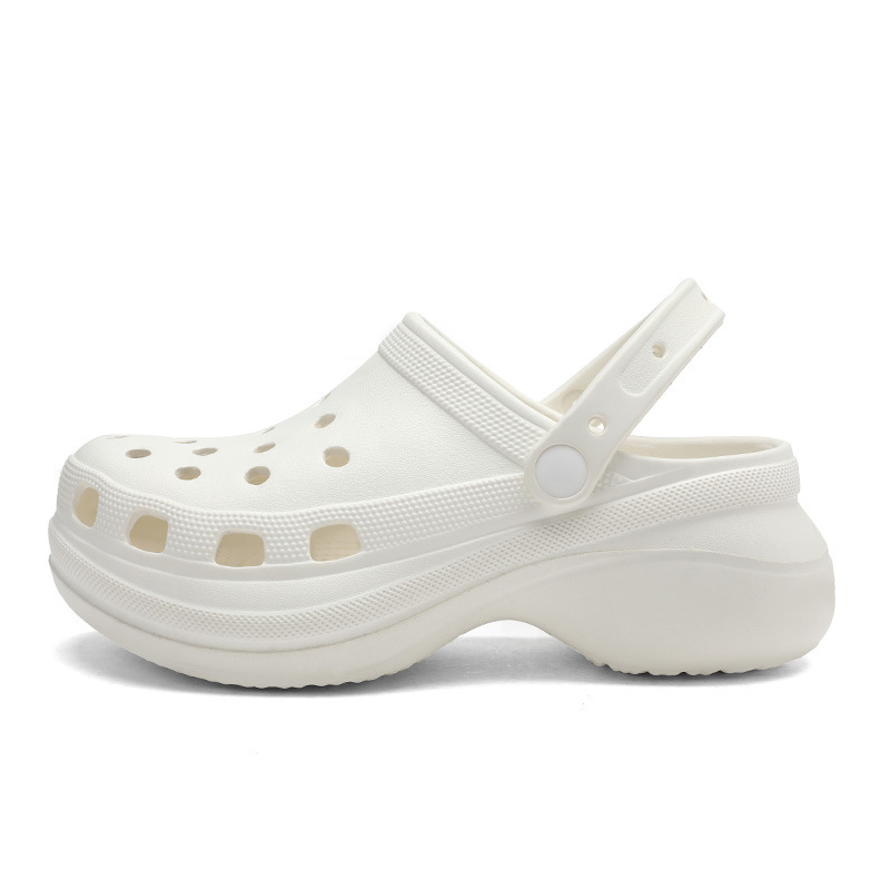 Cross-border wrapped cloud hole shoes women's thick-soled poop feeling outdoor wear fashion seaside beach drifting sandals all-matching
