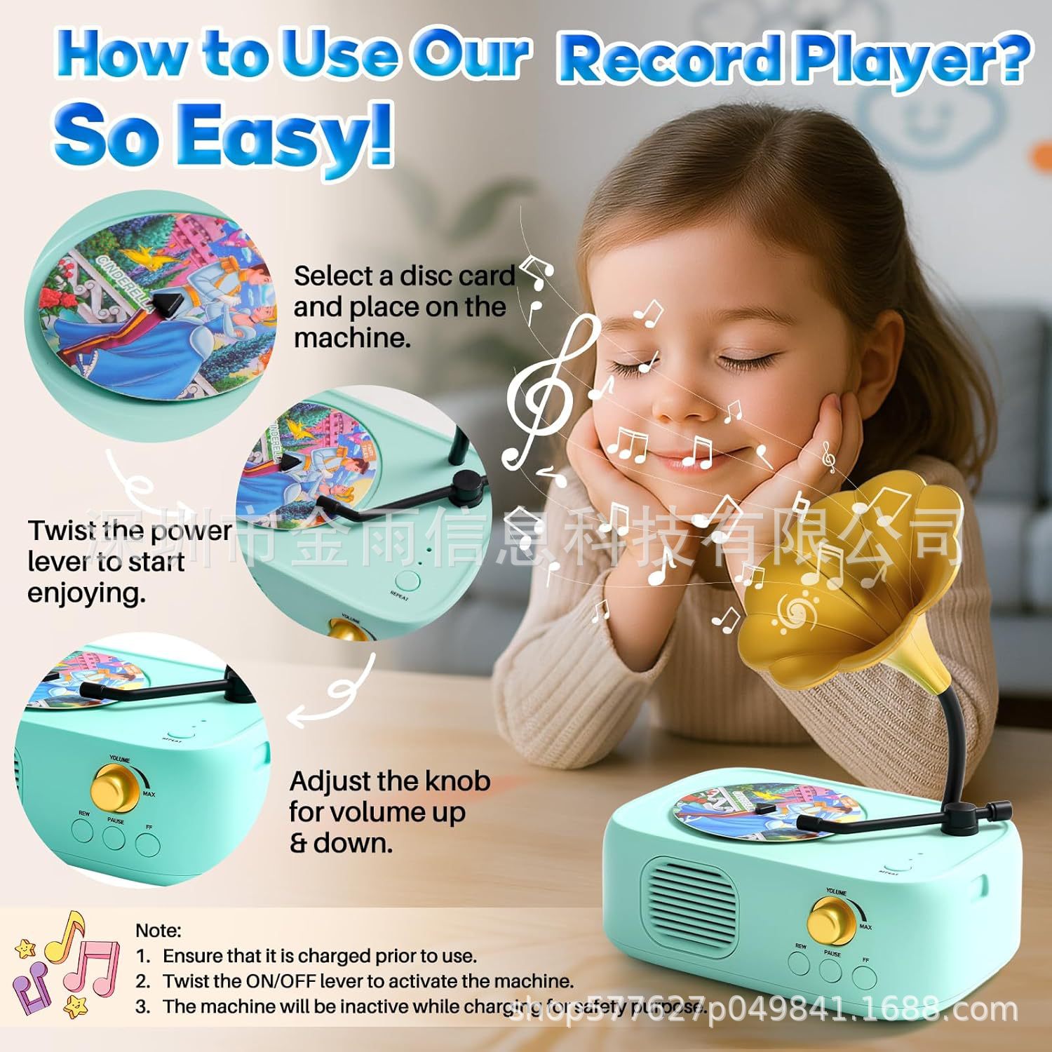 Children's Early Education Smart Gramophone Learning Storytelling Machine Fairy Tale Bedtime Coaxing Toy Overseas Exclusive Supply