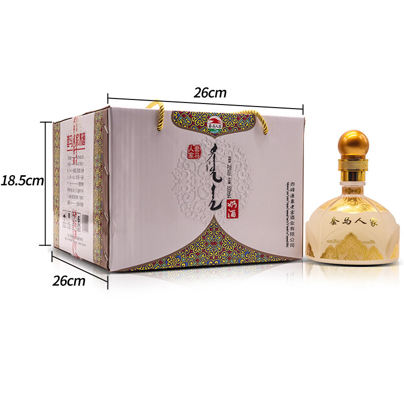 Inner Mongolia special milk wine set Horse family 22 degrees 500ml milk wine Inner Mongolia milk wine 4 bottles per piece