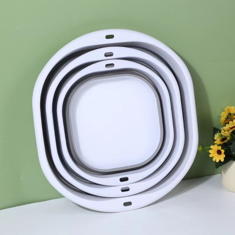 Foldable washbasin travel outdoor portable baby basin large household folding basin student dormitory Basin