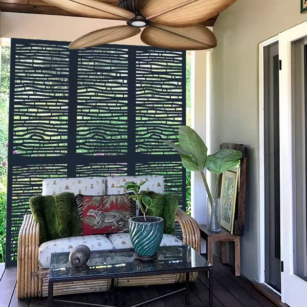 Outdoor Plastic Wood Screen Carving Hollow Fence Carved Screen Courtyard Wood Plastic Fence Indoor Guardrail Source Manufacturer