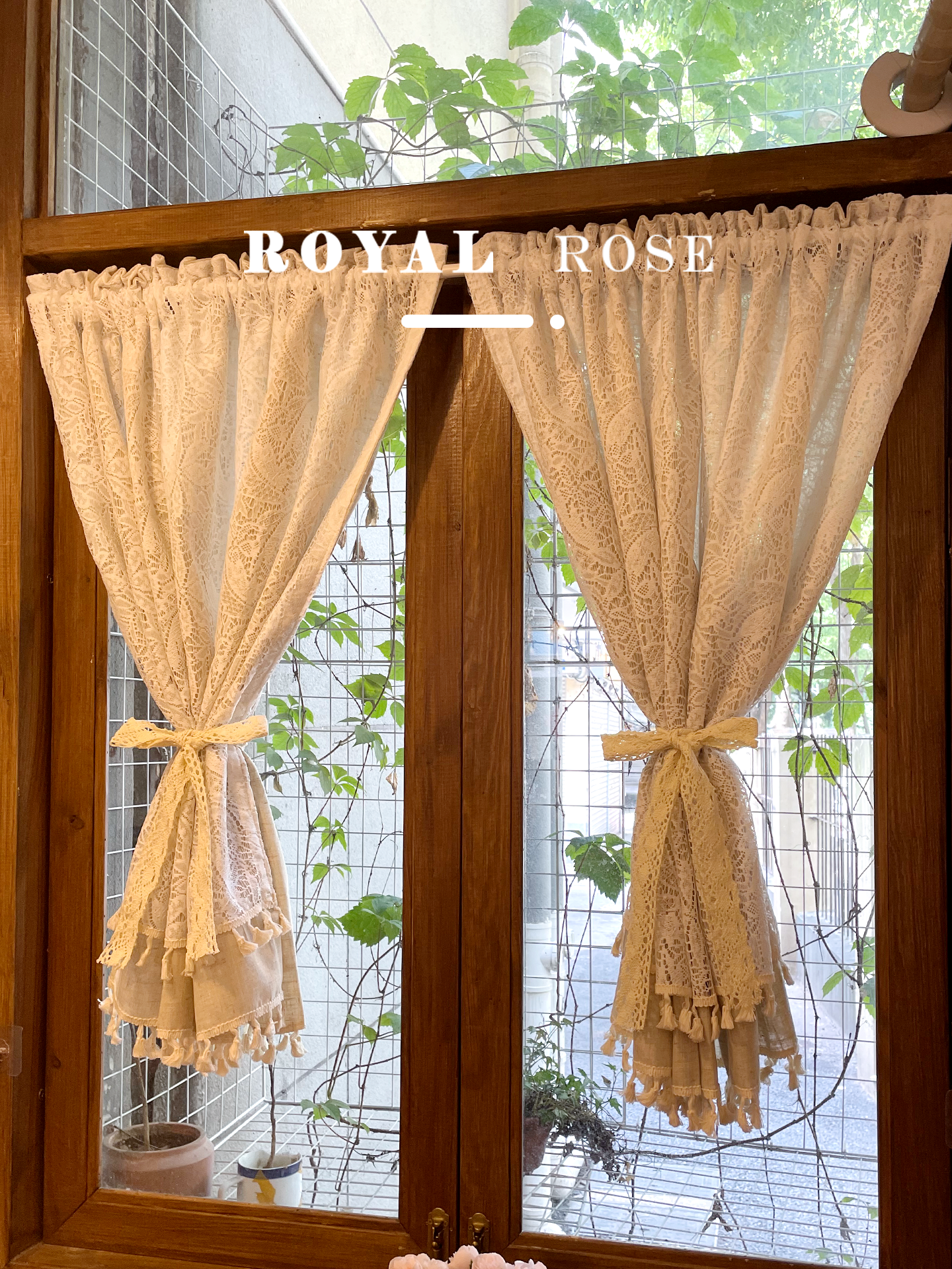 ✅ Dopamine Cotton and Linen Double-Layer Tassel Lace Fresh Blackout Half Curtain Door Curtain Curtain Window Screen Bedroom Living Room Kitchen