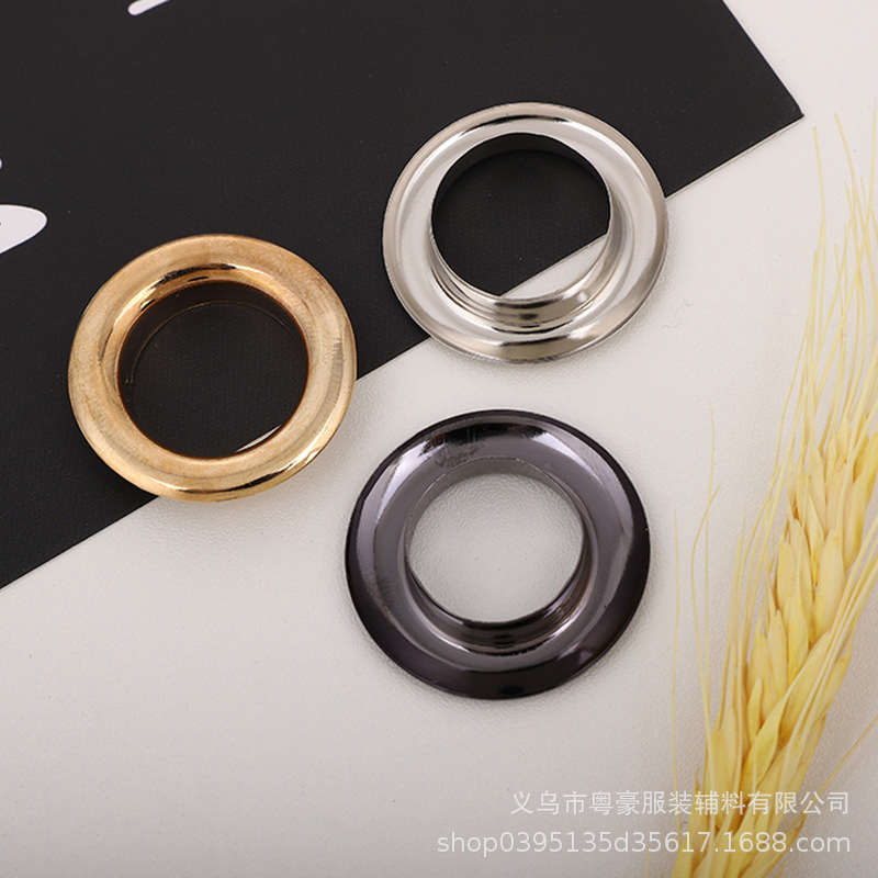 Factory direct copper iron gas eye buckle inner diameter 2mm-50mm hanging plating plus bright DIY manual steam eye buckle spot