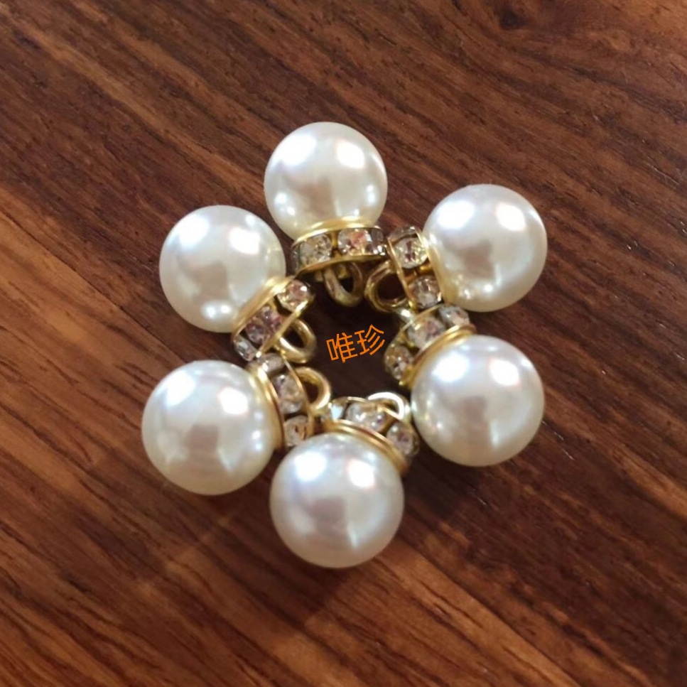 ABS Highlight Pearl Pendant Happy Shop Gift Bag Imitation Pearl Pendant Garment Accessories Decorative Zipper Head