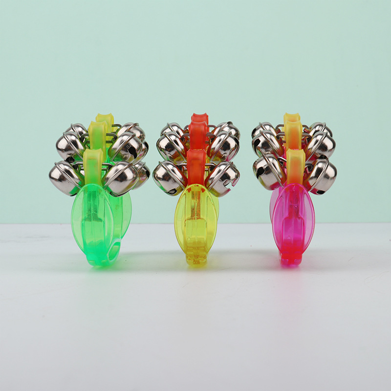 Orff Plastic String Bell Kidsren's Musical Instrument Auditory Training Bell Performance Stage Props Hand Bell Atmosphere Bell