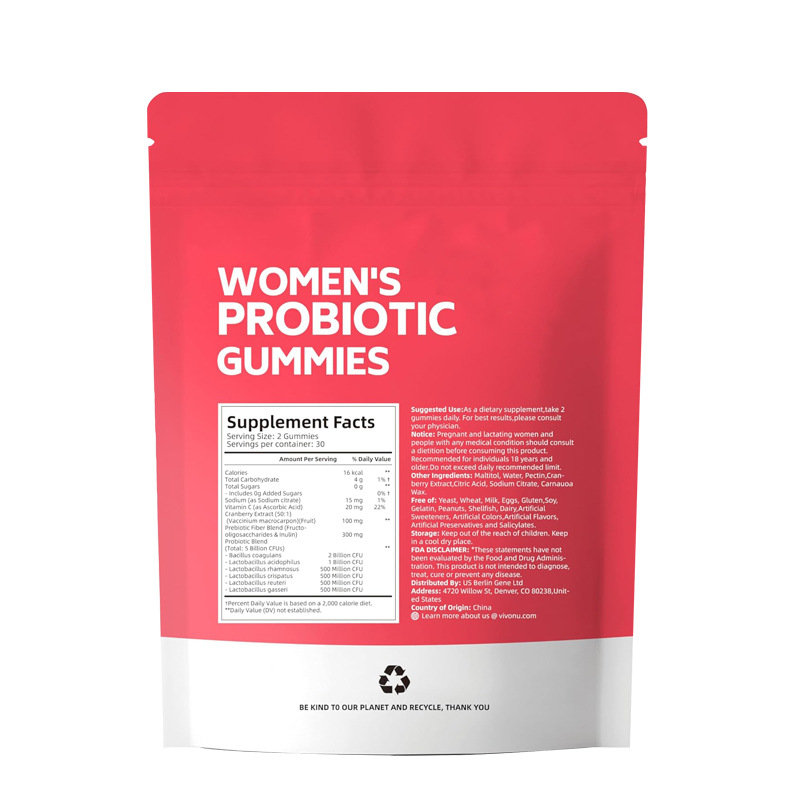 Spot Export Women's Probiotic Gummies Cranberry Gummies Cranberry Probiotic Gummies Source