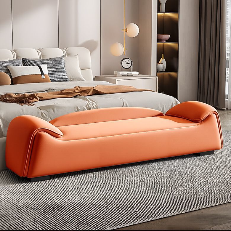 Italian-Style Simple Cat Paw Leather Bed End Stool for Couples, Modern Bed Bench for Home Use, Bedside Shoe Changing, Bedroom, Closet, Sofa Bench