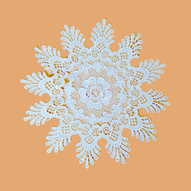 Factory Direct Sales Lace Placemats Cross-Border Light Luxury Lace Placemats Round Placemats Wholesale