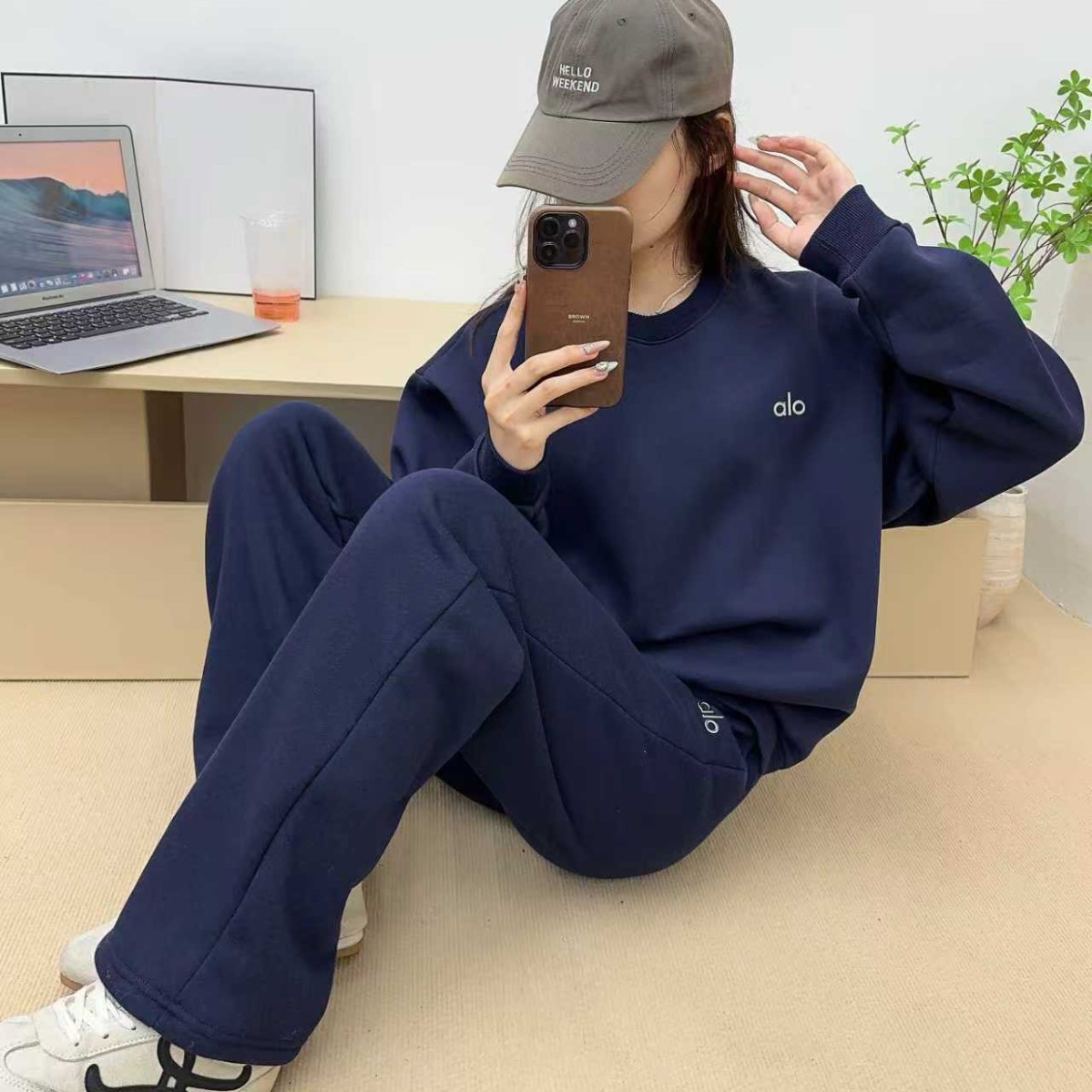 Женские брюки корейского стиля с широкими штанинами, утепленные флисом, для осени и зимы, для повседневной носки и поездок