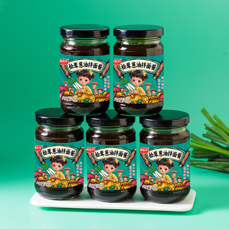 Hot Selling Matsutake Scallion Oil Noodle Sauce Household Seasoning Matsutake Scallion Oil Sauce Fried Noodle Sauce Wholesale Delivery