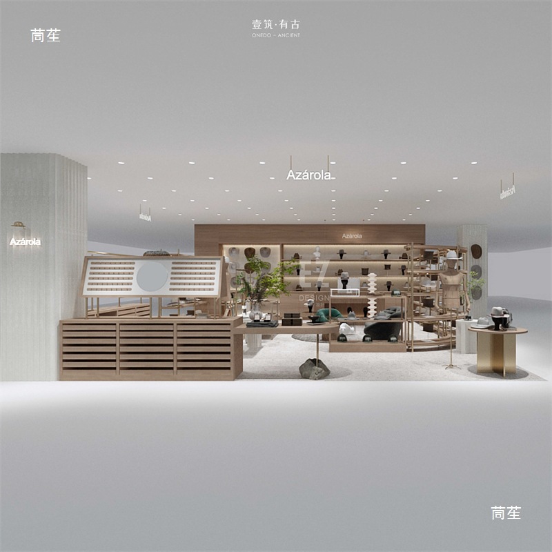 Store Interior Design Drawings and Plans, Shopping Mall Renderings, Retro Clothing Store Store Decoration Guidance