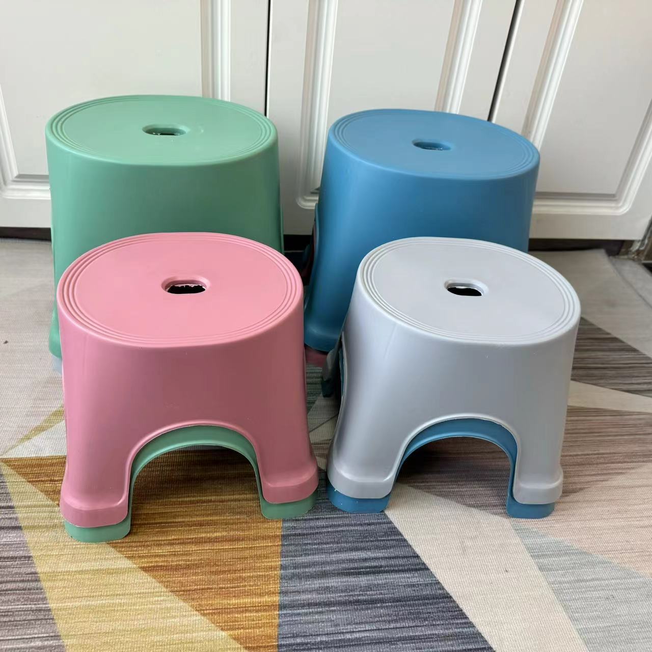 Утолщенный стул для ванной взрослый нескользящий пластиковый стул короткий детский стул