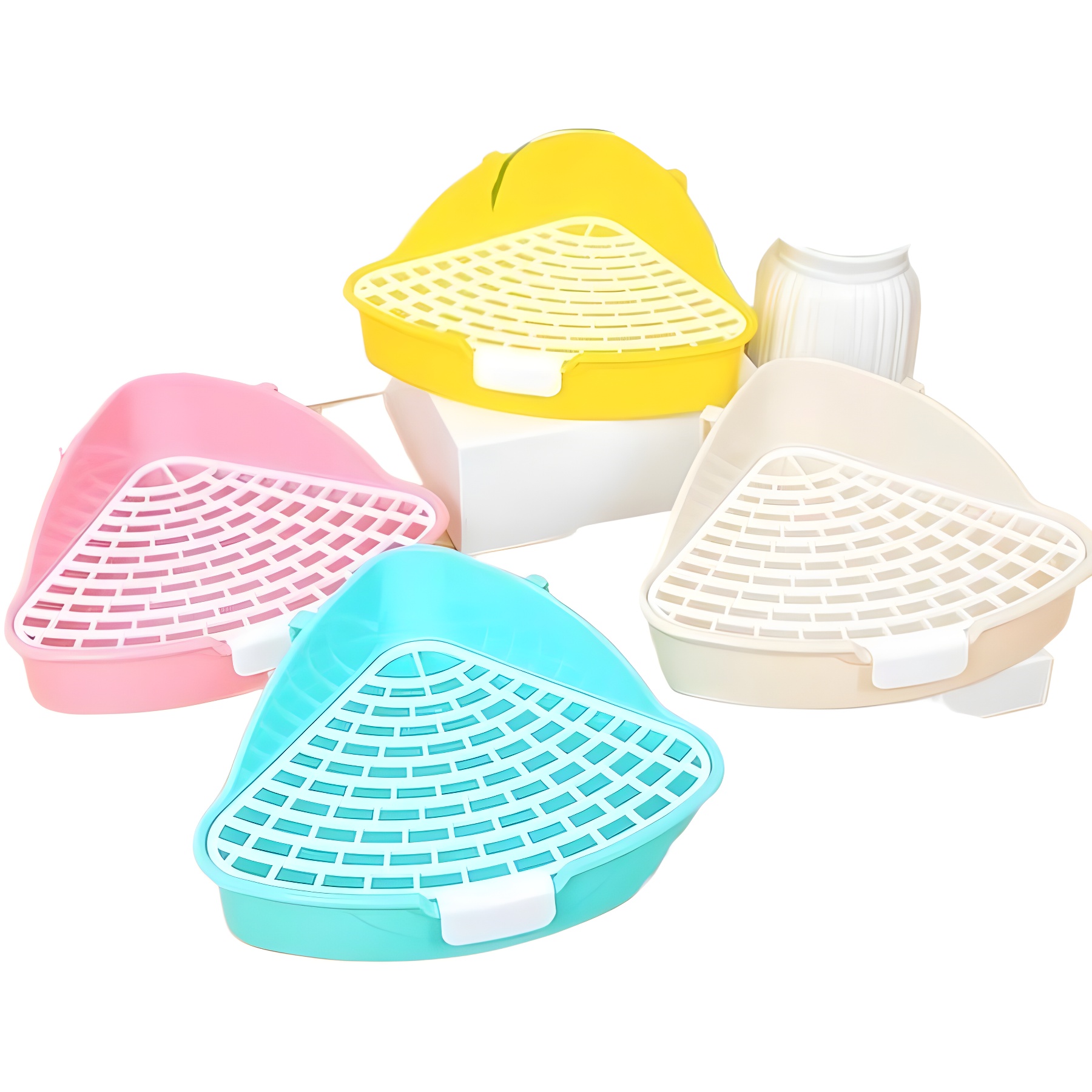 (Free Shipping) Special Toilet for Small Pets Without Pooping, Triangular Toilet for Small Pets, Mini Urinal for Chinchillas and Rabbits