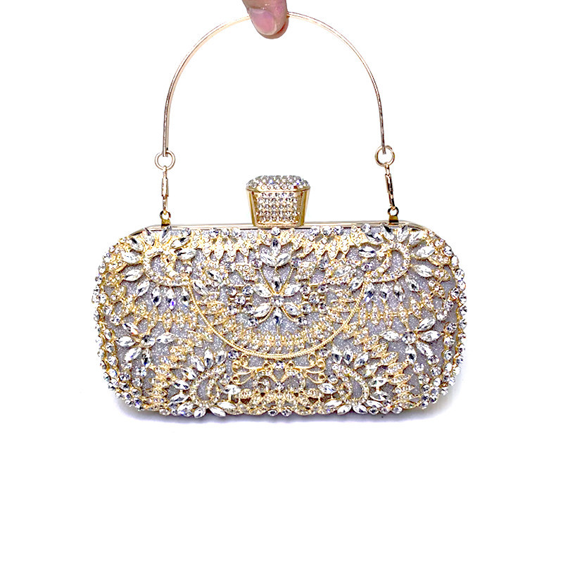 2024 New Cross-Border Dinner Bag European and American Ladies Handbag Rhinestone Diamond Banquet Clutch Bag Dress Evening Bag