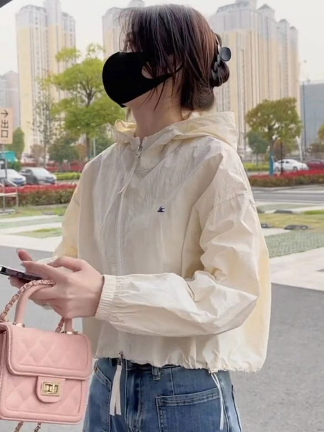 Sunscreen Women's Summer Thin Coat 2025 New Arrival Short Loose All-Match Hooded Sunscreen Top