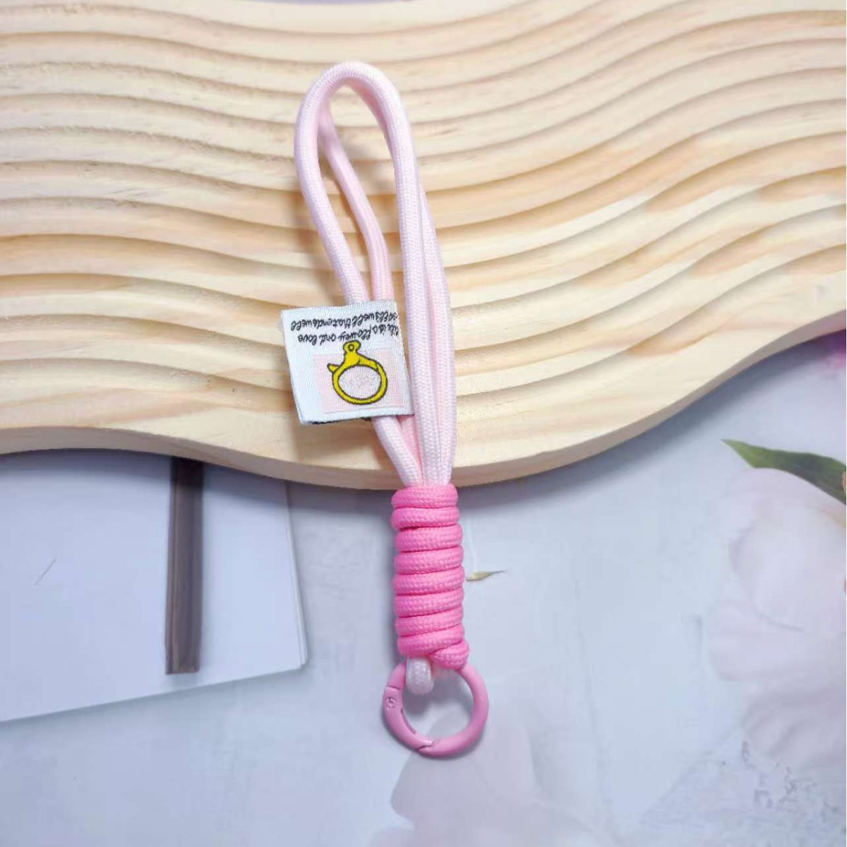 Ins Han Feng Double Color Hemp Rope Mobile Phone Lanyard Bag Hanging Ornaments Car Keychain Fashion Brand Pendant Suitable for Couple