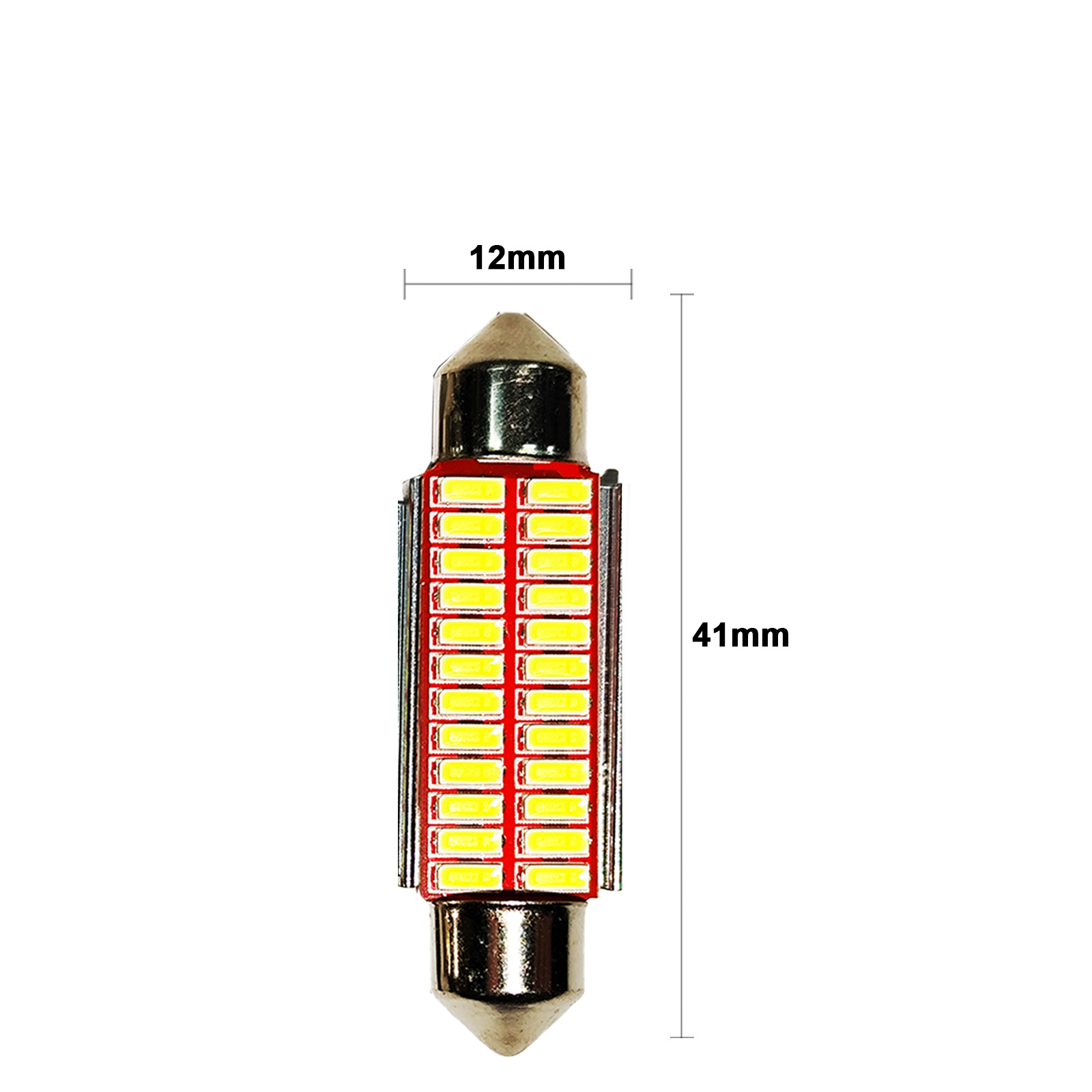 Car Led Roof Light Stepless Double Tip 4014 12/24Smd High Brightness Reading Light License Plate Light Trunk Light
