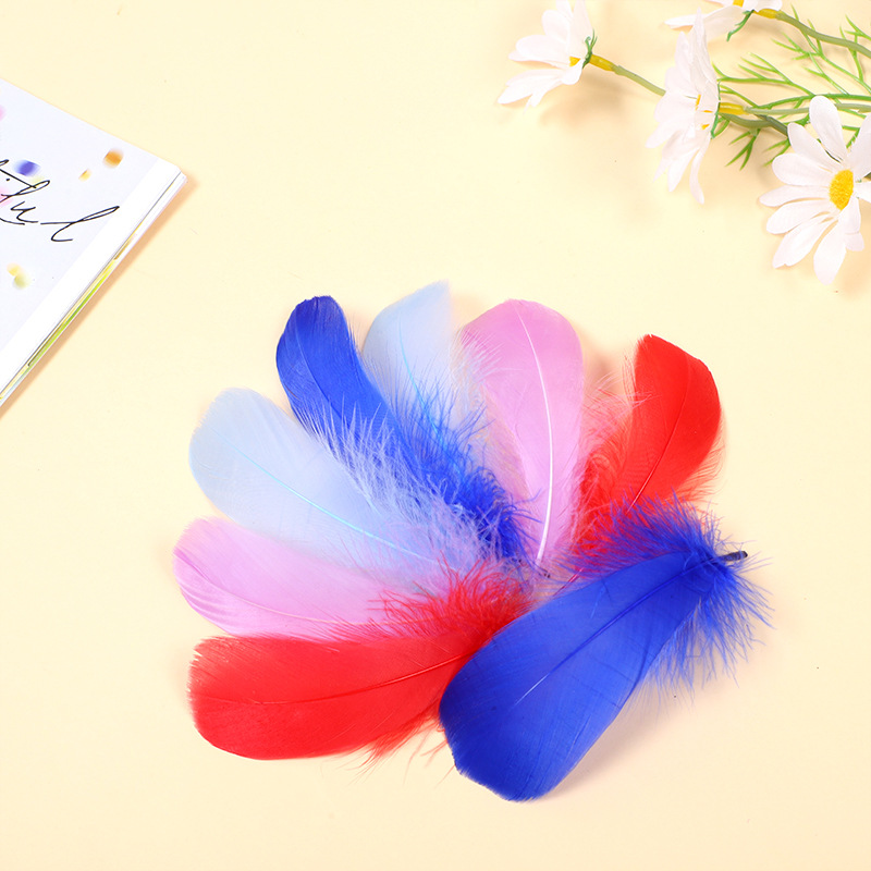 Colorful Feathers, Goose Feathers, 10- 14cm Large and Medium-Sized DIY Handmade Dream Catcher Feathers, Flower Headdress, Clothing Accessories