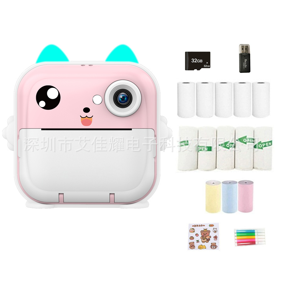 Cross-border New Q5 Children's Digital Camera Mini Cute Cartoon HD Thermal Printing Camera
